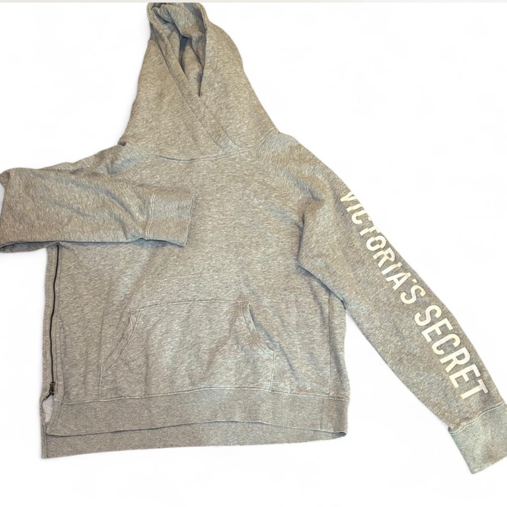 Vintage Victoria's Secret Heather Gray Side Zipper Pullover